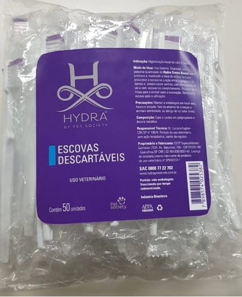 HYDRA PCT. ESCOVAS DESCARTAVEIS 50 UN