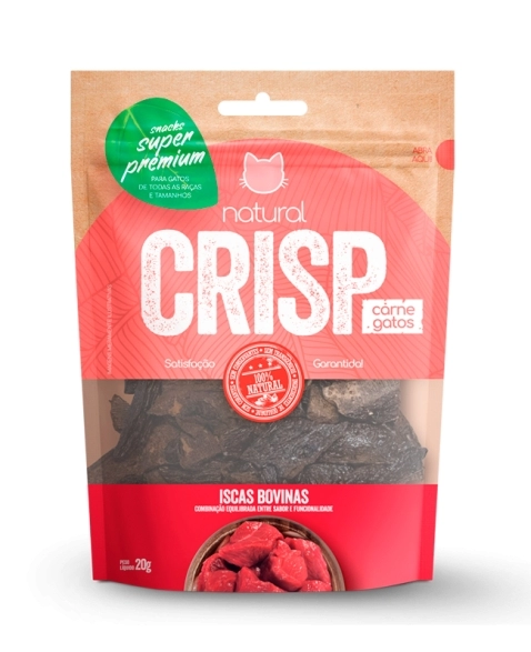 NATURAL CRISP GATOS 20G - ISCAS BOVINAS