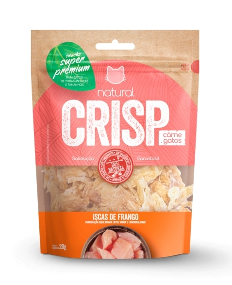 NATURAL CRISP GATOS 20G - ISCAS DE FRANGO