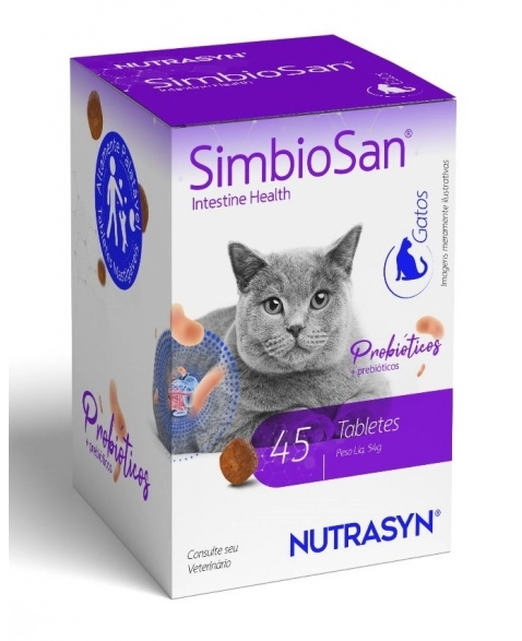 NUTRASYN SIMBIOSAN PROBIOTICO GATO - 45 TABLETES